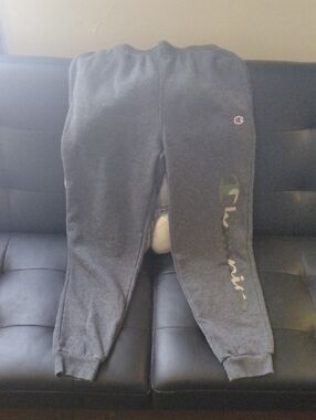 Champion Kids Charcoal Gray Logo Joggers
